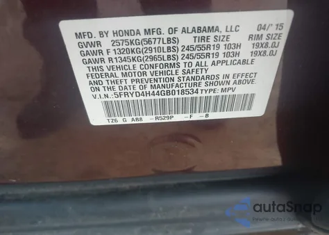 2016 Acura Mdx Technology Acurawatch Plus Packages/Technology Package from USA, damaged, VIN 5FRYD4H44GB018534